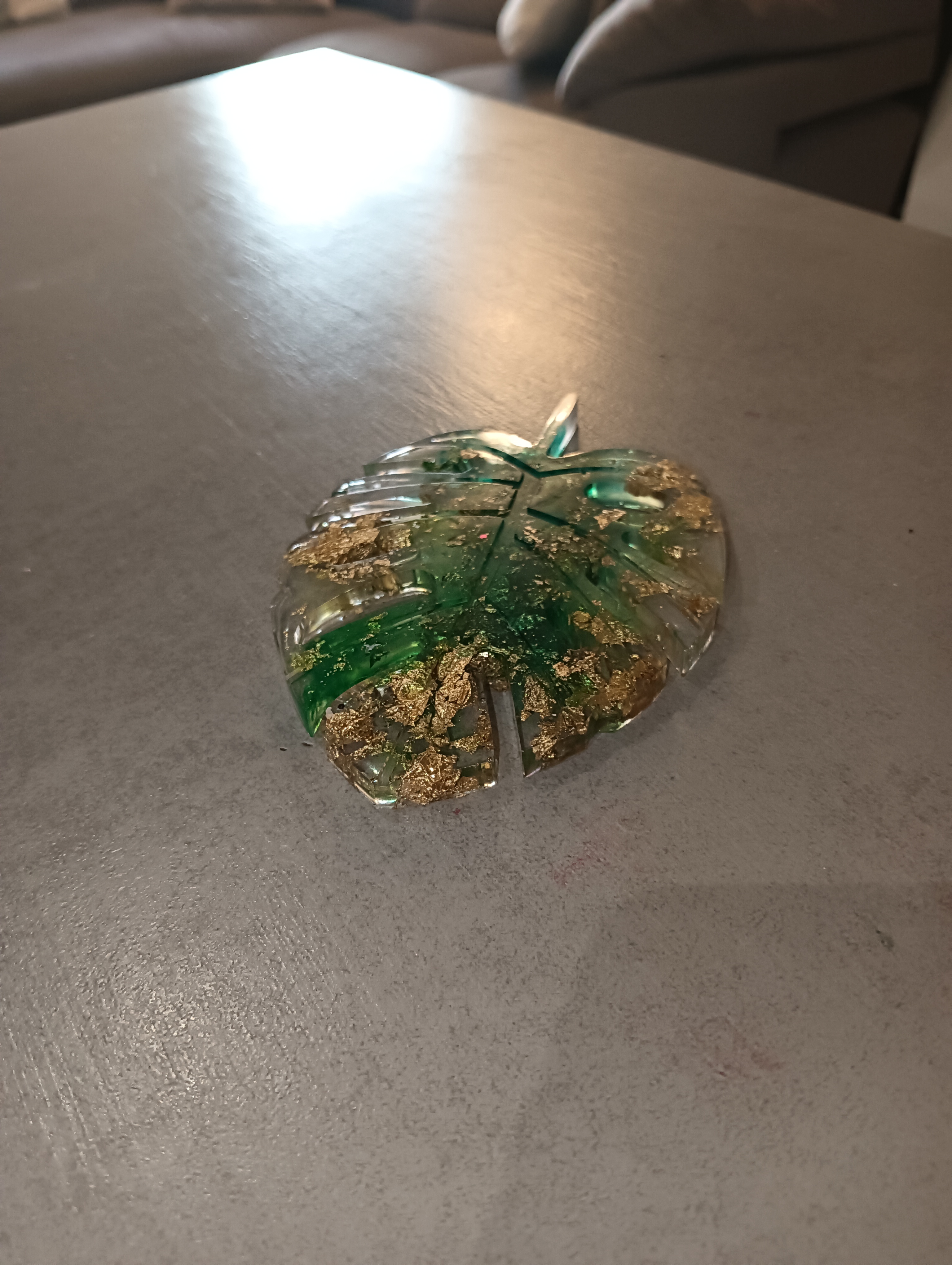 Posavaso hoja - Creación única en resina epoxi personalizada